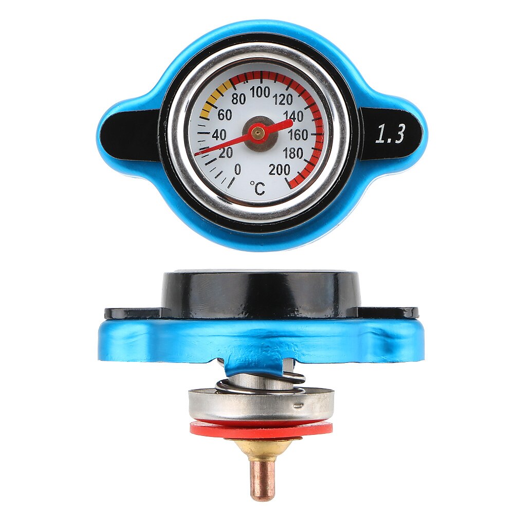 LEEPEE-Indicador de tapa de radiador térmico para coche, accesorios de función de equilibrio de presión y temperatura de repuesto, 0,9/1,1/1,3 Bar, cubierta de tanque