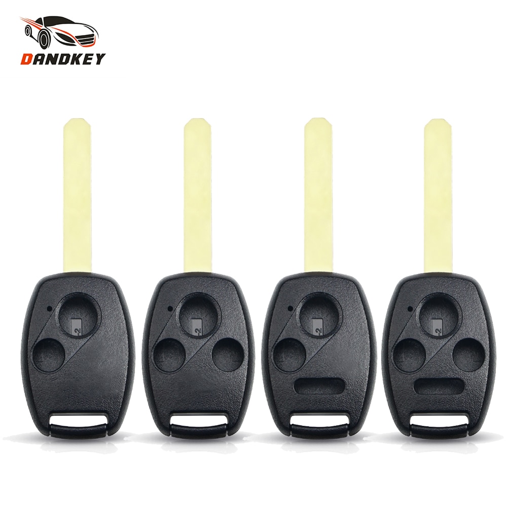 Dandkey-carcasa de llave remota de coche, 2/3/4 botones, para HONDA CR-V, Accord, Civic, CRV, Pilot, JAZZ Fit, Odyssey, Ridgeline Insight