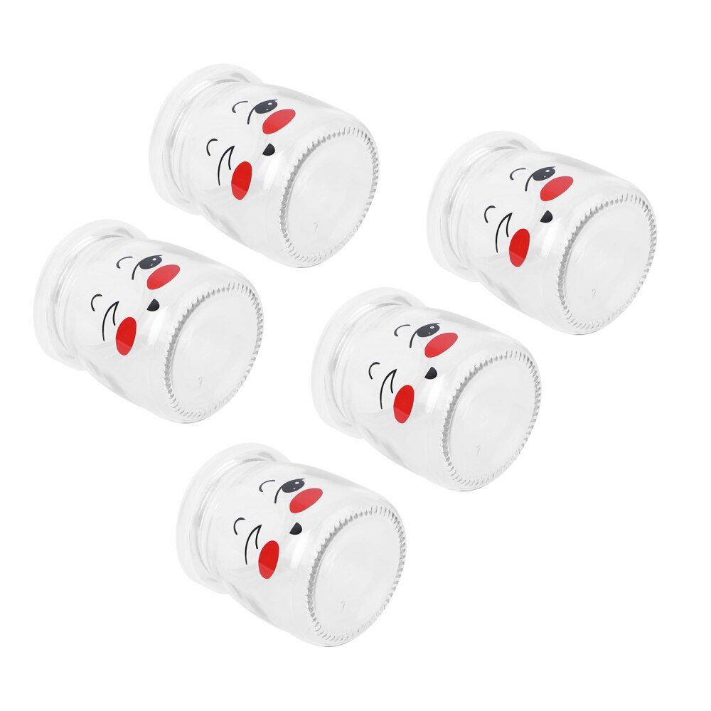 10pcs 150ml Lovely Pudding Bottle Glass Heat-resistant Yogurt Containers Cup Jelly Jar for Home Shop (Random Pattern)
