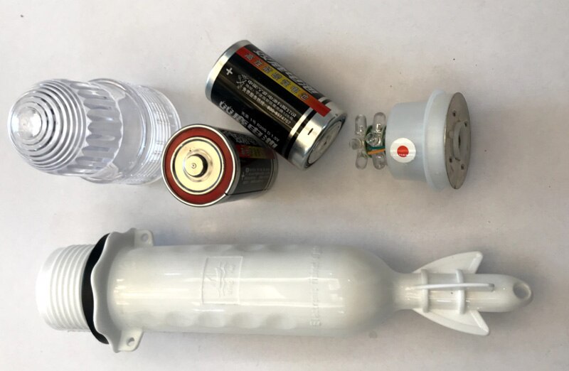 Posidon 25cm 3.0V Verschillende Kleuren Vissen Netto Signaal Licht Trekken Visnet Lamp Camping Outdoor Licht Vissen Float licht: Red-White 2 Colors