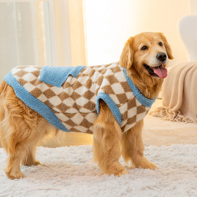 Hundeklær til store hunder fleece hundegensere høst vinter kjæledyr hundepyjamas store hunder jakke golden retriever labrador kostymer: 5xl / Svart
