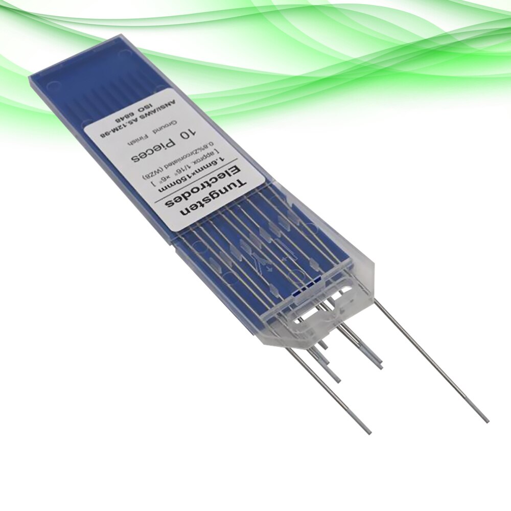 10pcs/1 Bag TIG Welding Tungsten Electrodes 0.8% Zirconiated WZ8 Tungsten Electrode Welding Rods (1.0MM x 150MM)