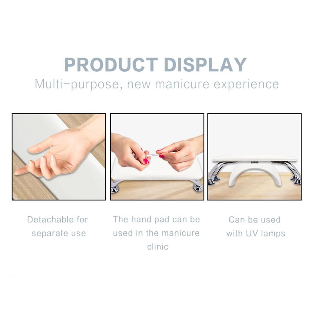 Soporte de manos para manicura, cojín para reposabrazos, cómodo y espacioso, estación de escritorio, juego de herramientas para uñas