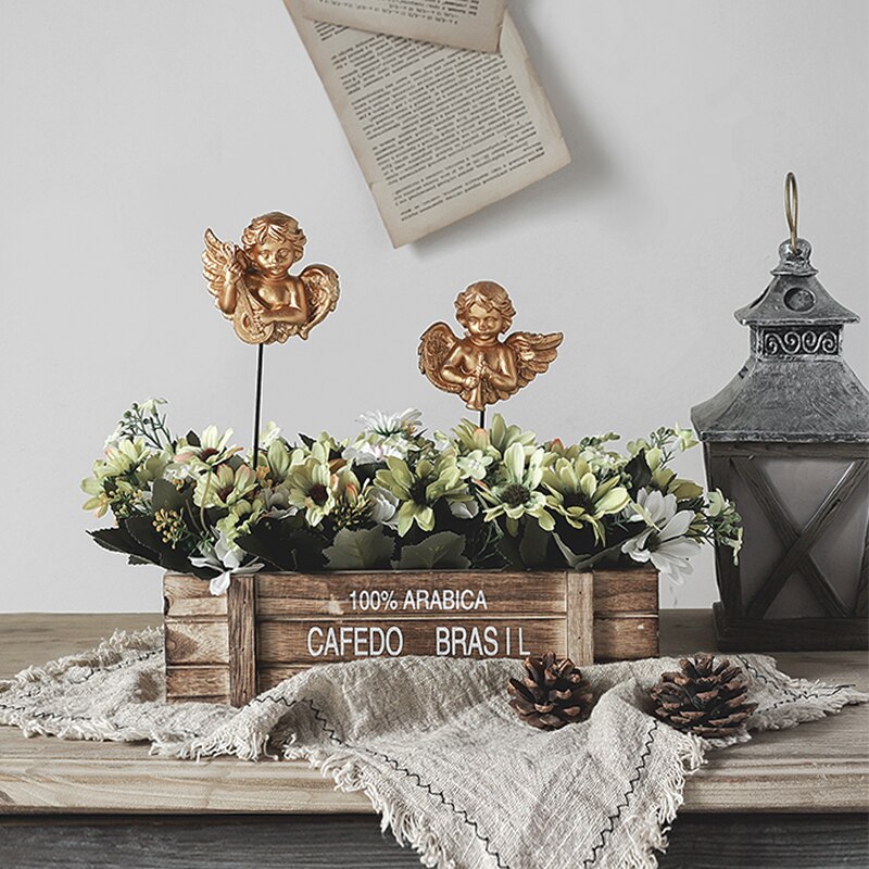 Angel Flower Potted Ornaments Home Garden Ornaments Flower Pot Decoration