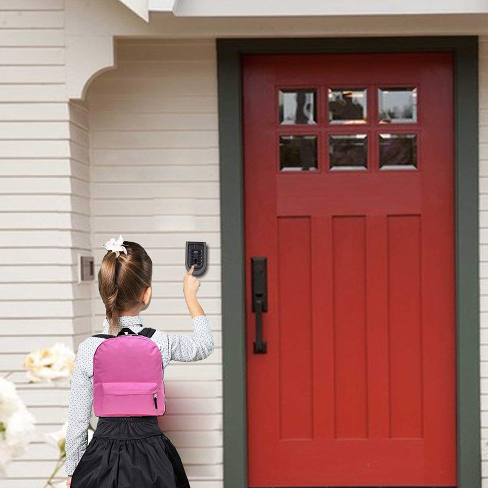 Key Safe Box Aluminium Alloy Wall Mounted Home Safety Password Security Lock Storage Boxes with security Code