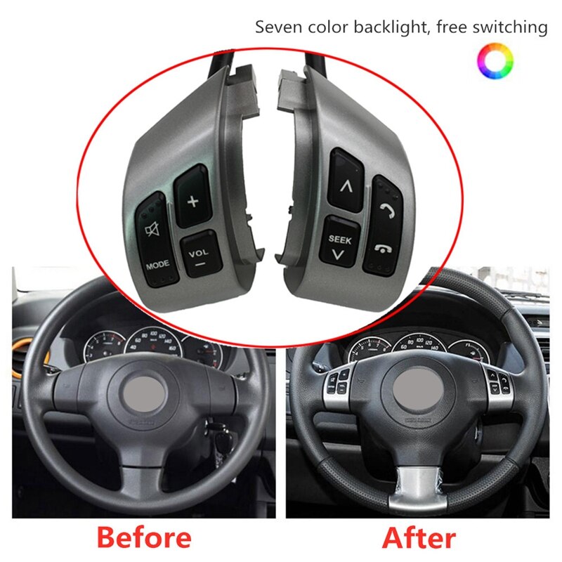 Steering Wheel Button Switch Audio Volume Bluetooth Phone Media Control Button Switch for Suzuki SX4 Swift 2006