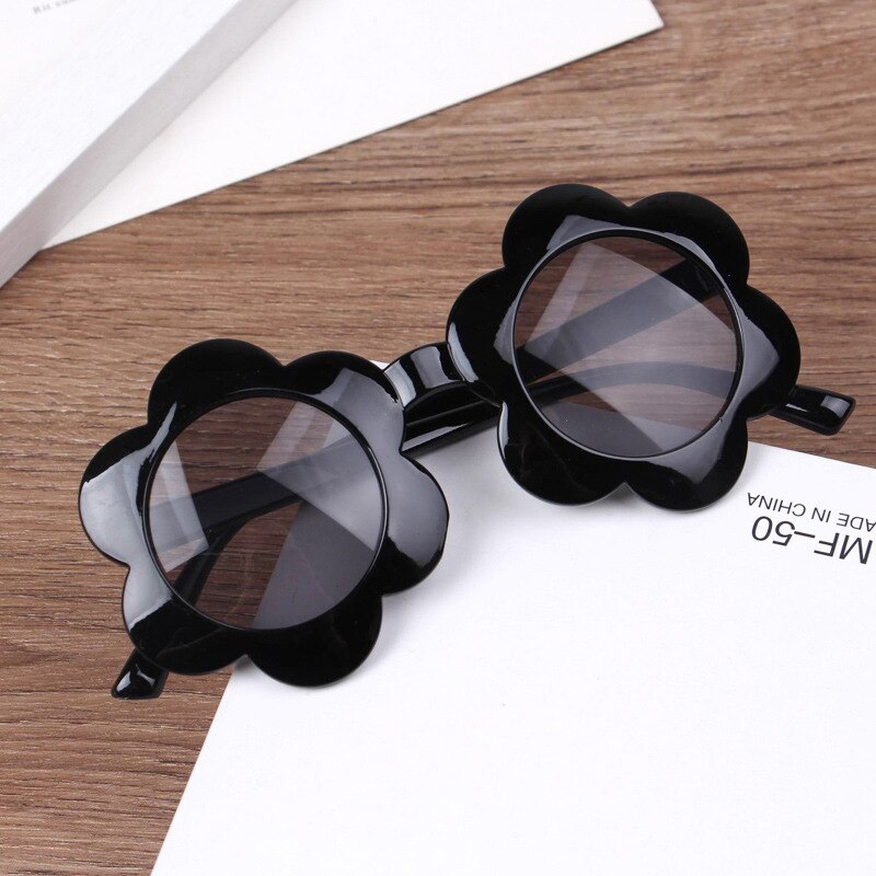 Vintage børn solbriller børn pink nuancer runde briller baby søde blomst solbriller drenge piger eyewear oculos