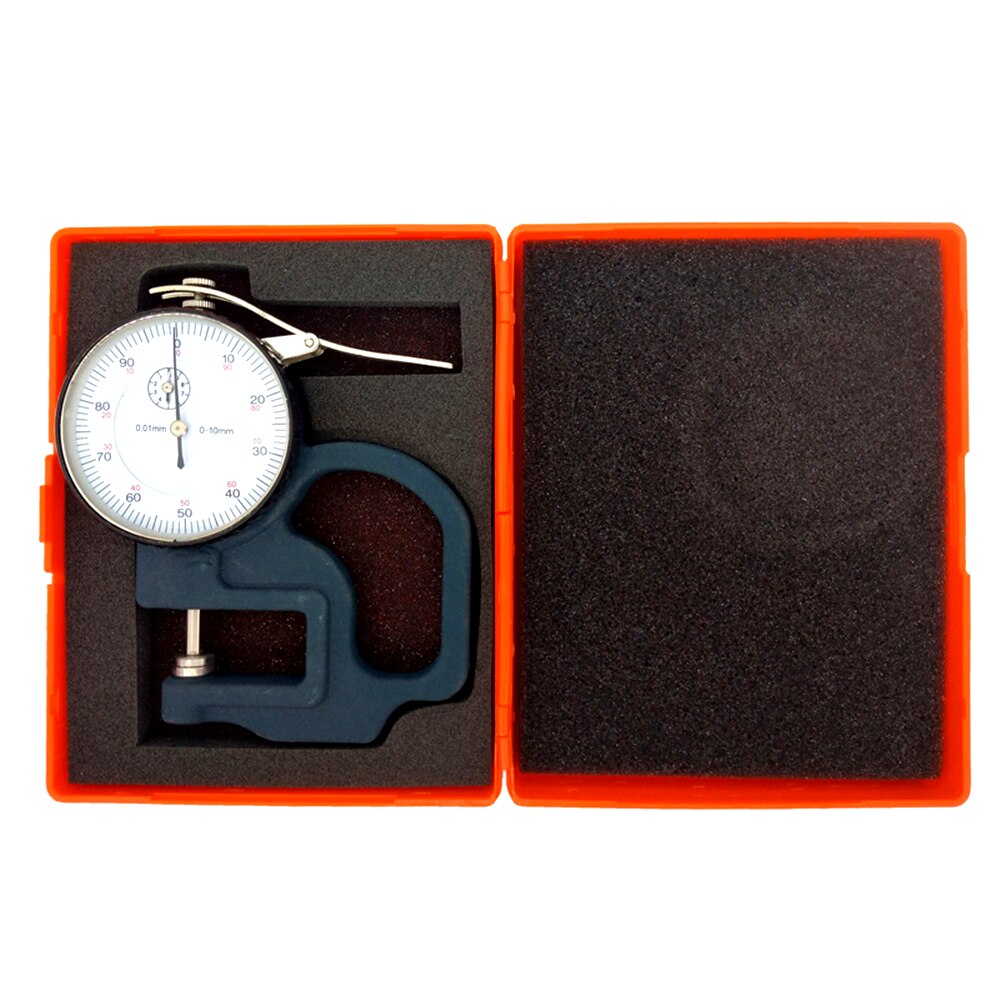 Leather Paper Dial Thickness Gauge 0-10mm 0.01mm Metal Case High Precision Micrometer Tester Width Measuring Instrument Tools