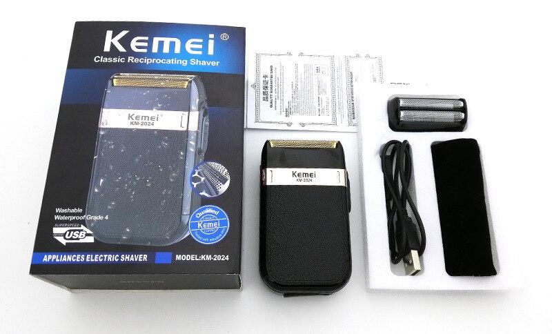 Kemei Electric Shaver Twin Blade Waterproof Recipr... – Vicedeal