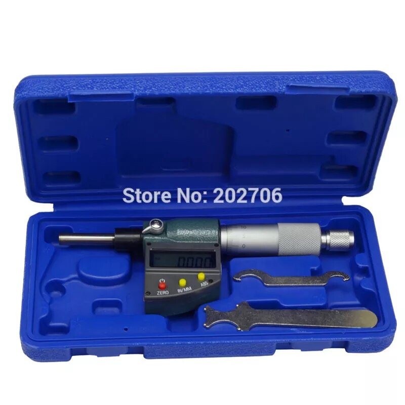 0-25mm Micron Electric Micrometer Head 0-1inch Electronic Micron Micrometer Head 0.001mm Digital Micrometer Head Electri