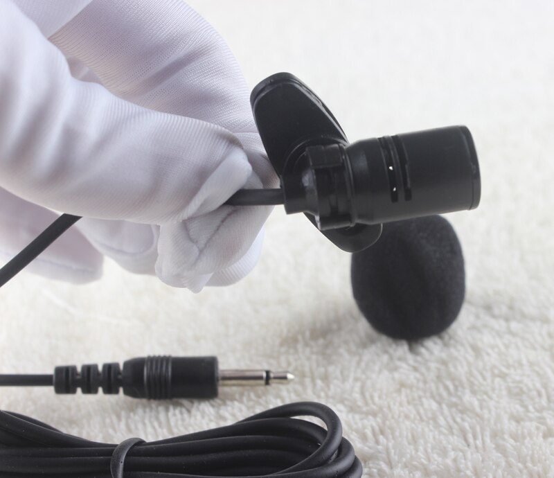 3.5mm two pole straight plug collar clip microphone Microphone clip for loudspeaker mini microphone