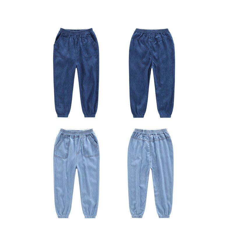 27Kids Herfst Jongens Jeans Dunne Broek Katoen Midden Taille Lente Kinderen Jeans 4-11 Jaar Ademend Voor huid