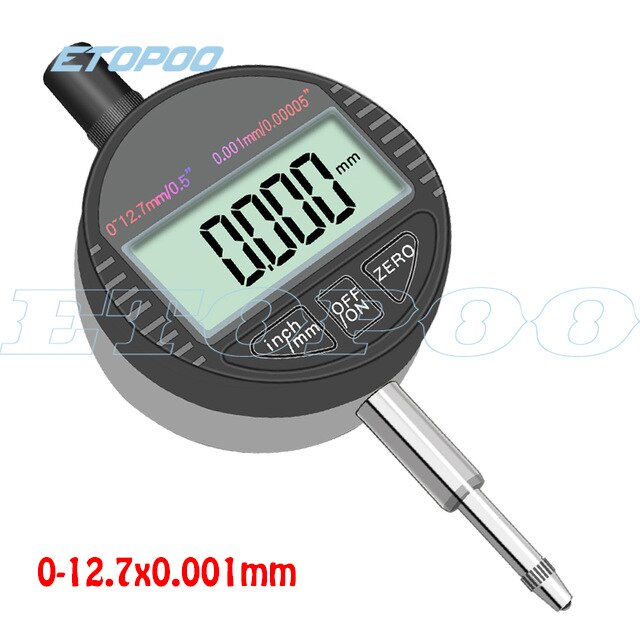 0.001mm 0-12.7/25.4mm Digital Indicator RS232 (9holes) Data Output Electronic Micrometer Dial Indicator Gauge Meter: 0-12.7x0.001mm