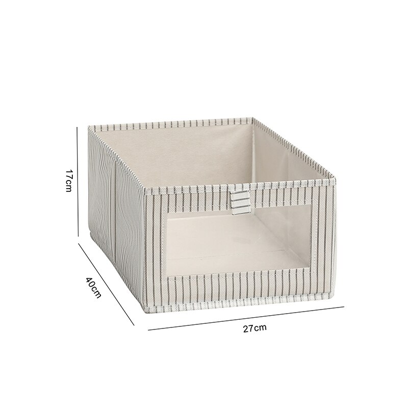 Cube Opvouwbare Non-woven Opbergdoos Voor Kinderen Speelgoed Organizer Garderobe Afwerking Bins Kleding Ondergoed Shirt Opbergdozen: 39.9x27x17cm-3