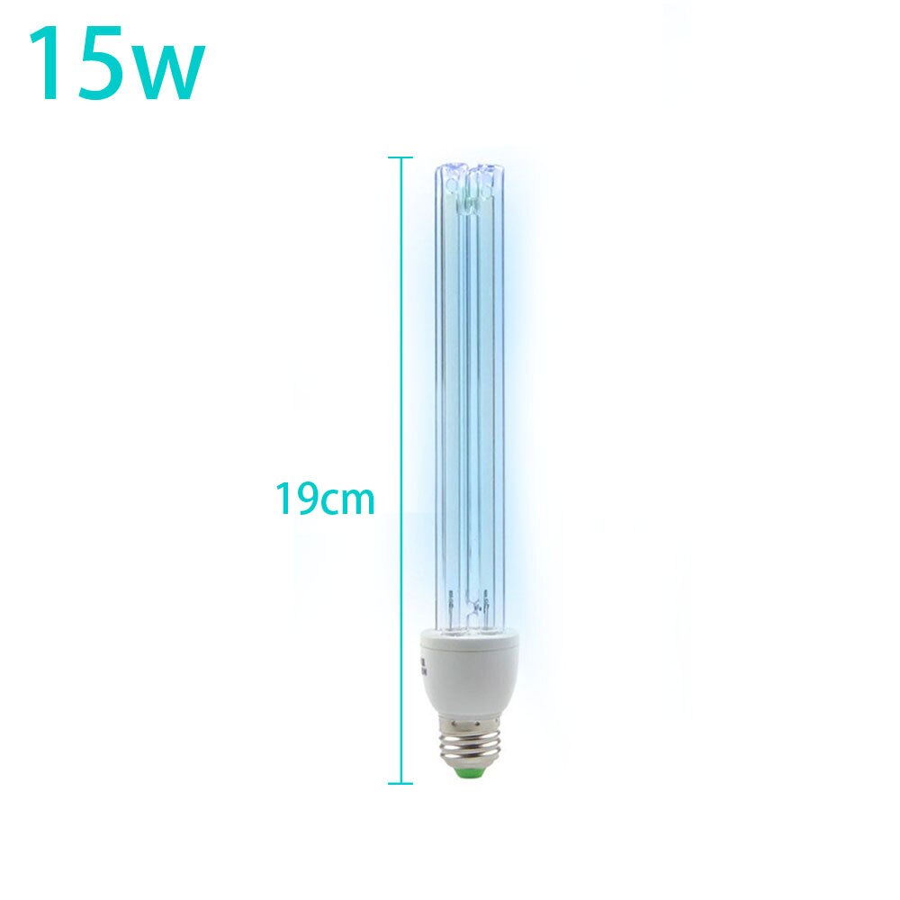 Ultraviolet led micro ozon desinfectielamp buislamp ultraviolette lampen + lamphouder us eu stekker 15w 20w e27 kwarts uv-licht: 15w