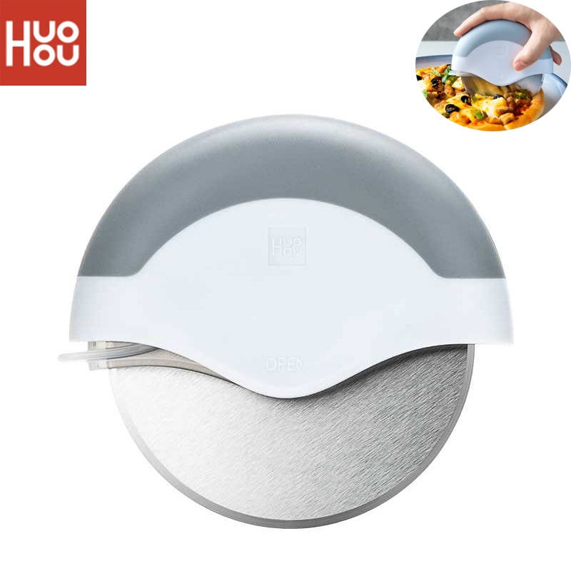 Huohou Pizza Cutter Roestvrij Staal Taart Mes Pizza Wielen Schaar Keuken Bakken Tools Voor Pizza Taarten Wafels