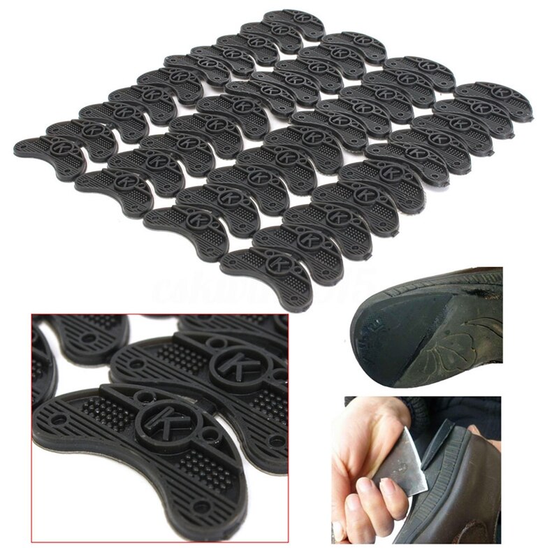 40 pièces 20-paire caoutchouc talon épargnants orteil plaques robinets bricolage chaussures réparation tampons taille: 56*24*3.1MM