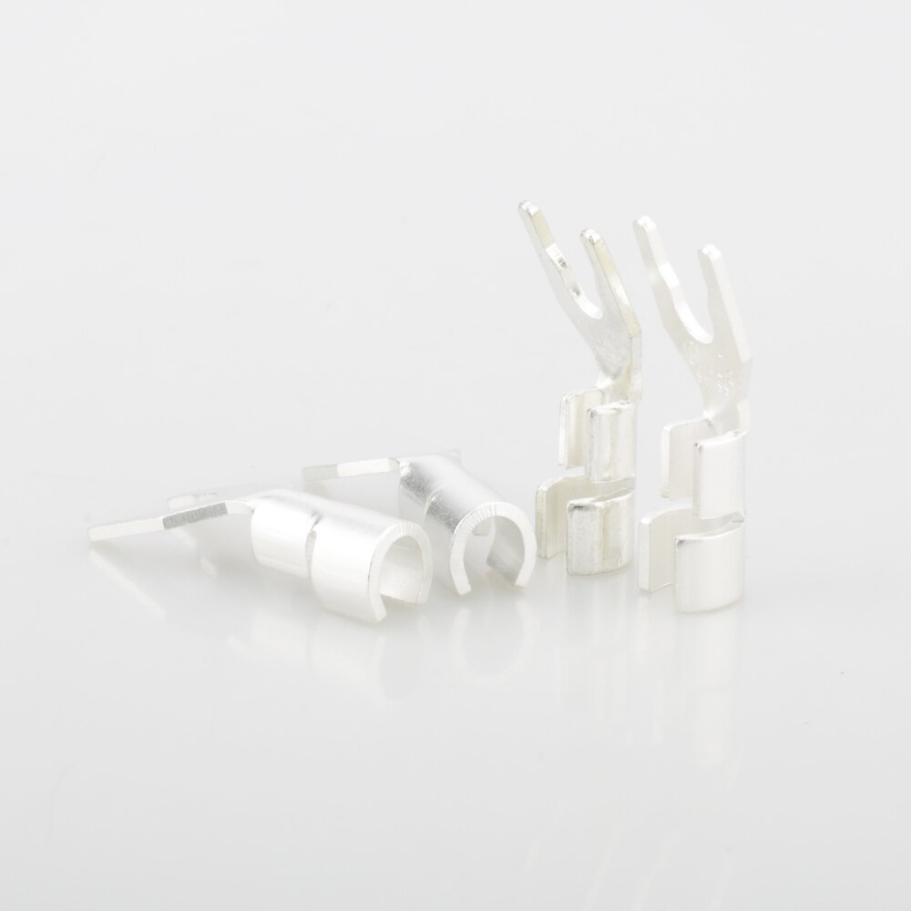 Silver Plated Spade Plug Speaker Cable Spade Plug Terminal HIFI Speaker cable Spade Plug