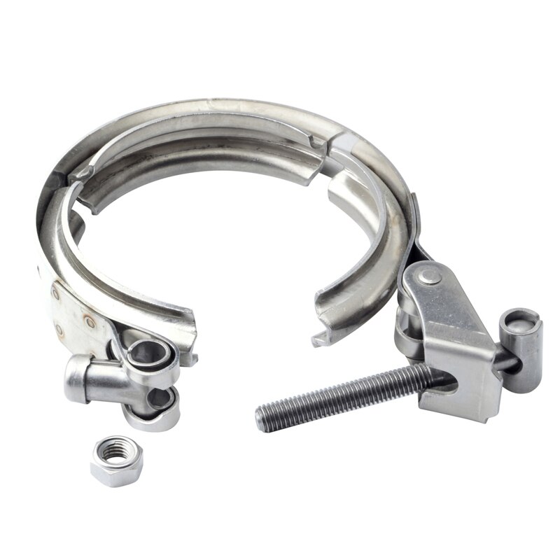 SPEEDWOW Universal 2.5 Inch Stainless Steel V-Band Clamp Flange Flat Kit Turbo Exhaust Flange For Exhaust Turbo Pipe Car Part