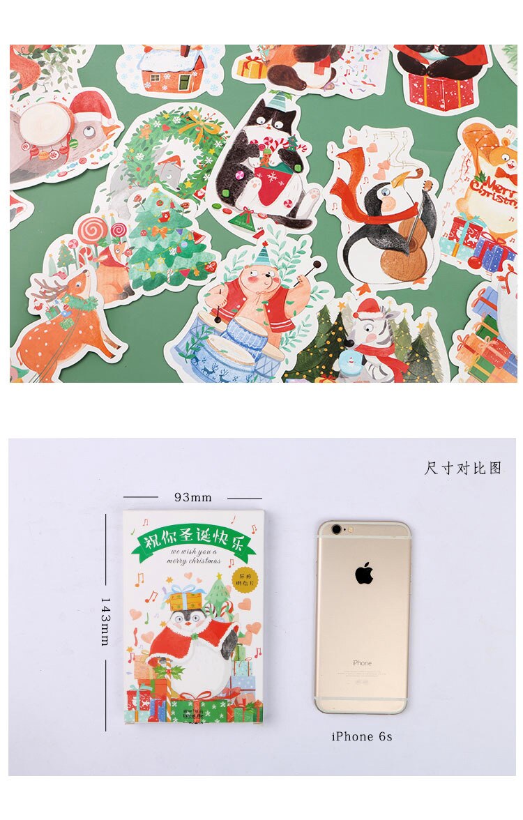 30 pcs/pack Wish you a Merry Christmas Greeting Card Postcard Birthday Card Set Message Card Letter Envelope Card stock