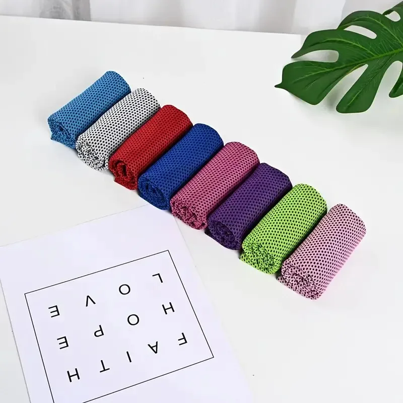 1pc draussen-sporthandtücher, kühlend, schnelltrocknend, aus weichem, atmungsaktivem Polyester, Ideal zum abtrocknen von schweiß und für draussen-aktivitäzehn.