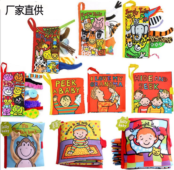 Jollybaby Ebene Baby Spielzeug Heiße Neue Kleinkind freundlicher Früer Entwicklung Tuch Bücher Lernen Bildung Entfaltung Aktivität Bücher