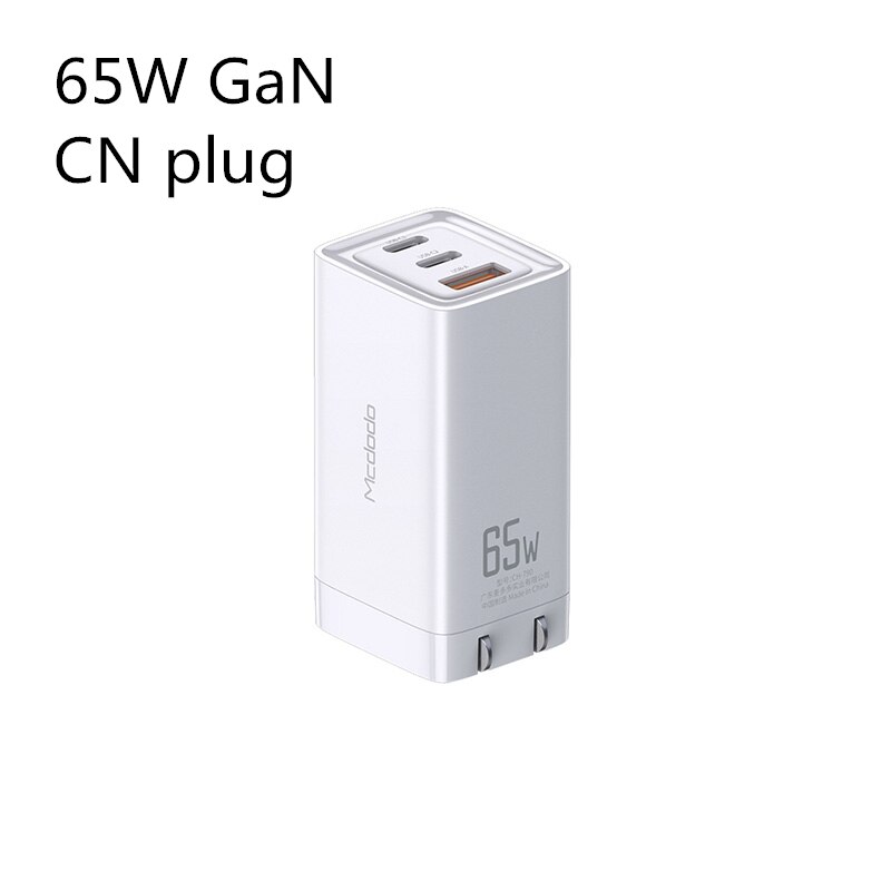 Neue 65W GaN Ladegerät Schnell Ladung 4,0 3,0 Typ C PD USB Ladegerät mit QC 4,0 3,0 Tragbare Schnelle ladegerät ForiP ForXiaomi Laptop: CN Stecker Weiß