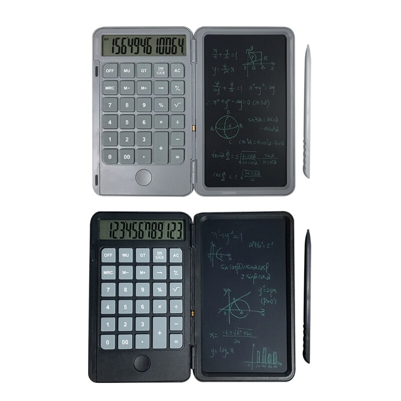 Standard Function Desktop Calculator with LCD Writing Tablet for Daily and Basic Office Calculator