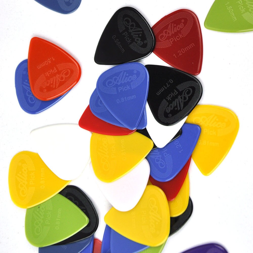Alice-Lote de 500 Uds. De púas antideslizantes de nailon para guitarra, 0,58/0,71/0,81/0,96/1,2/1,5mm,