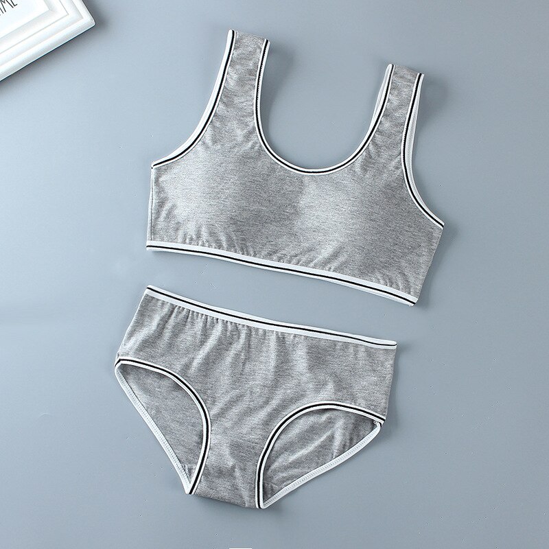 Meisjes Beha En Panty Sets 12 Jaar Oud Tiener Meisjes Padded Training Bra Dozen Kids Sport Top Slipje