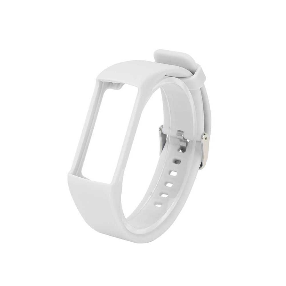 Correa de silicona para muñeca, repuesto de correa de silicona con hebilla para Polar A360 A370: White