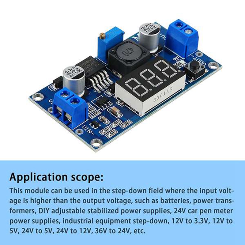 Adjustable Power Module LM2596S DC-DC Buck Regulator Converter Reduced Voltage Regulator Power Module 24V 12V To 5V 2A
