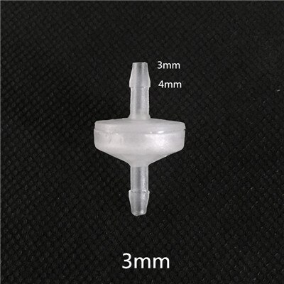 1Pcs 3mm-12mm Mini Plastic One Way Non Return Flow Back Check Valve For Oil Water Tube: 3mm