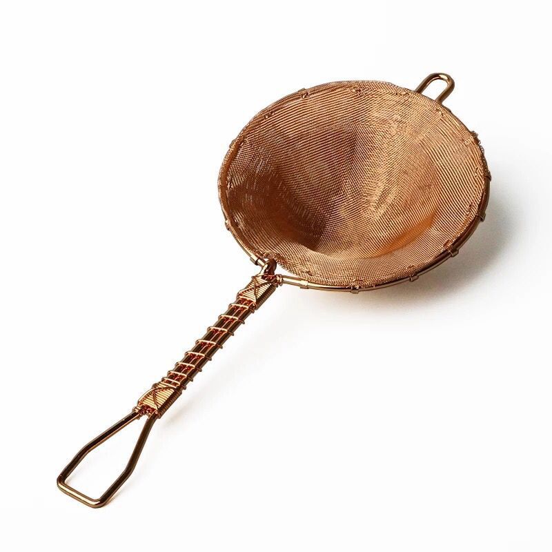 Filtro de té hecho a mano, coladores de hojas de cobre, colador de té, accesorios, juego de té