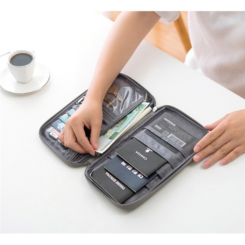 Sports Bag For Passport Cover Holder Card Package Credit Card Holder Wallet Organizer Sports Hiking Camp Document Bag