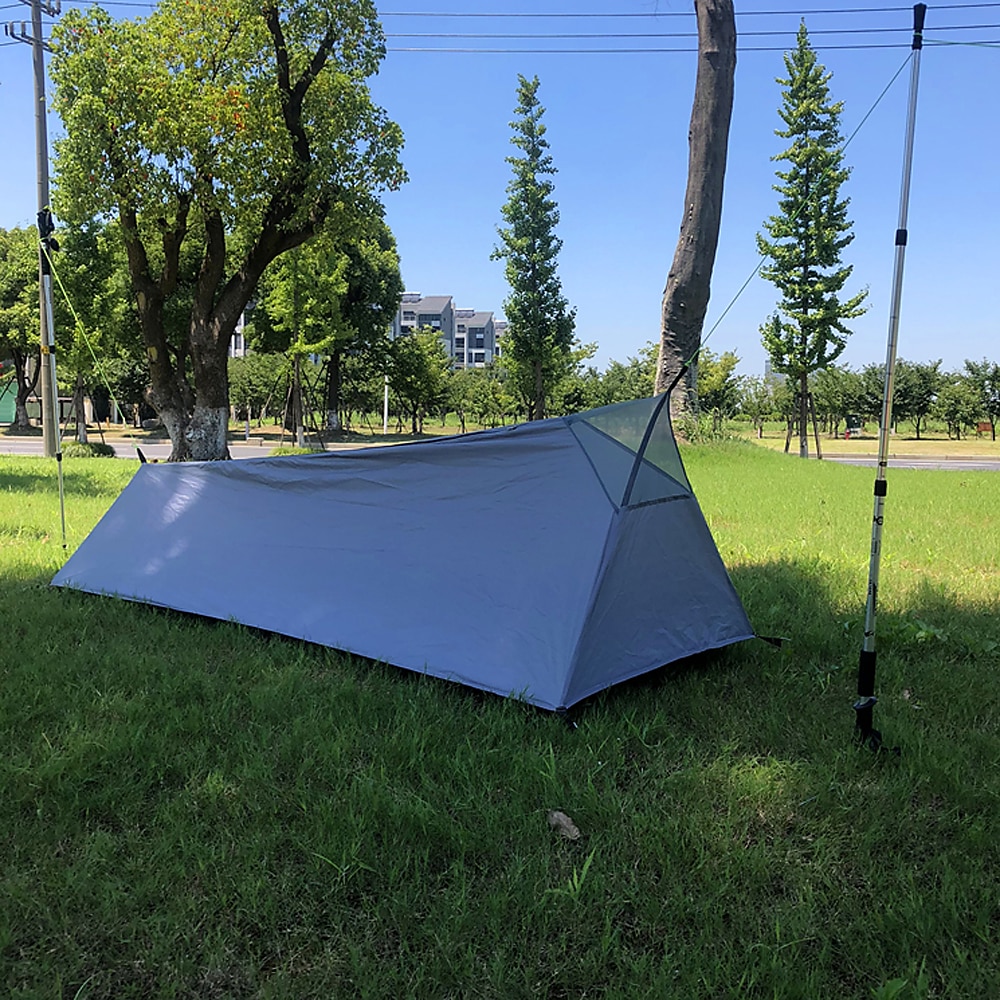 Backpacking telt mesh net udendørs camping sovepose telt letvægts enkelt person telt til camping med myggenet