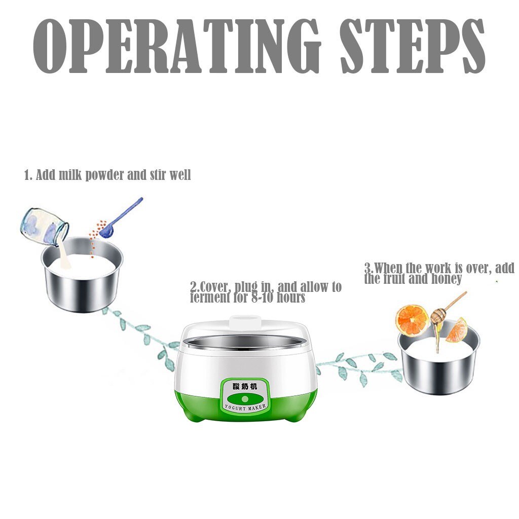 Yogurt Maker Mini Automatic Yogurt Machine Household Diy Yogurt Tools Kitchen Appliance Stainless Steel Inner Tank Pink 220v#h3