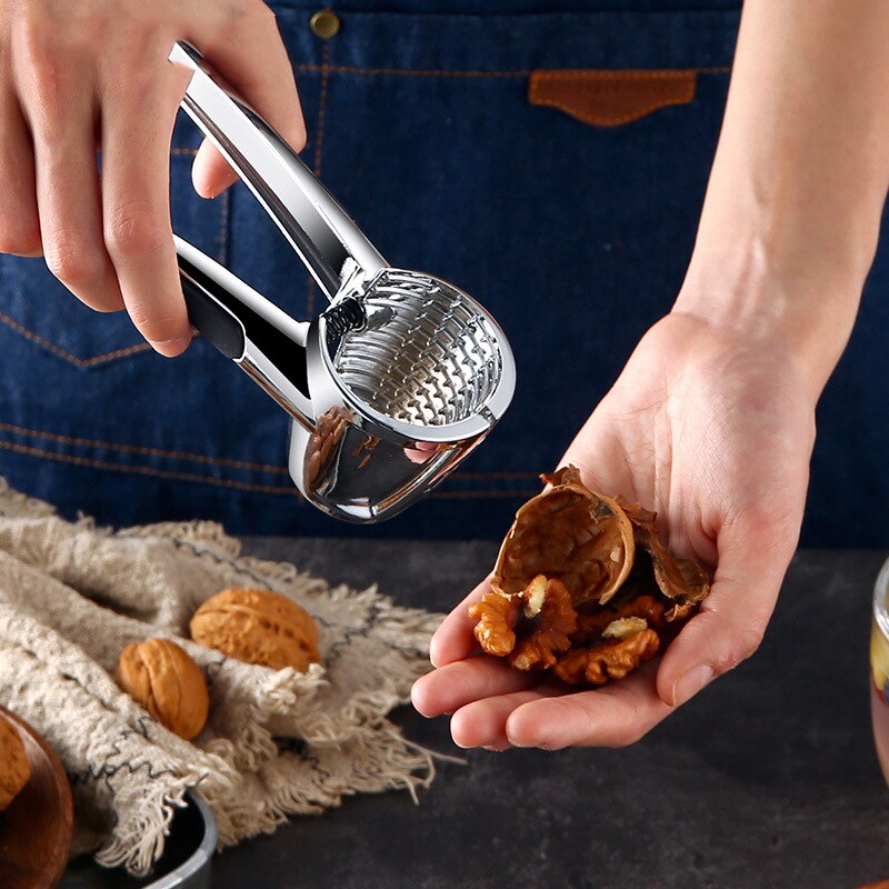 Pinzas de nuez de aleación de Zinc, herramienta para pelar pecas, artefacto multifuncional para el hogar para abrir nueces, pinzas para partir avellanas pequeñas