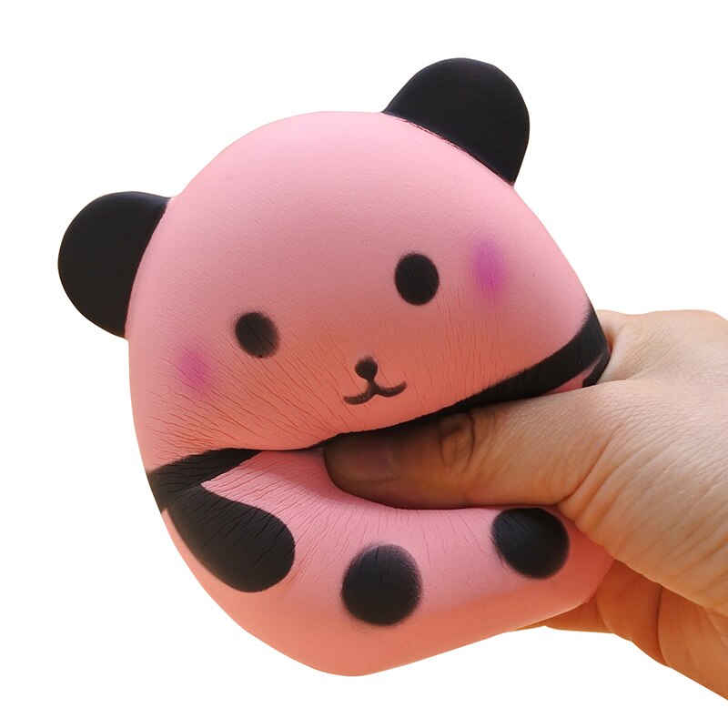 14Cm Kawaii Roze Panda Squishy Langzaam Stijgende Creatieve Dier Pop Zachte Squeeze Speelgoed Voor Kinderen Grappige Stress Speelgoed
