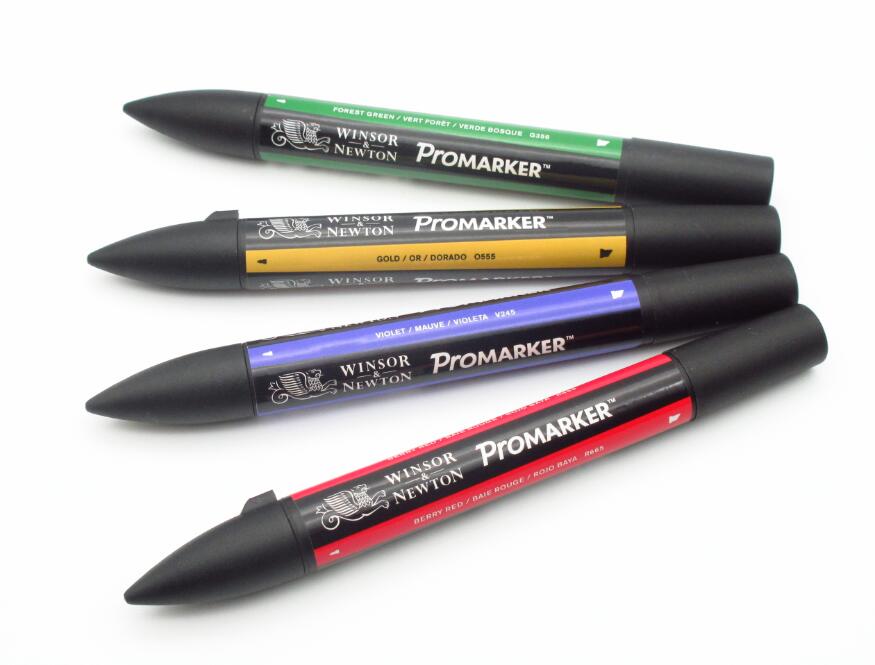 Winsor & Newton Promarker Twin Harde Tip Grafische Marker Pen Set: 4C