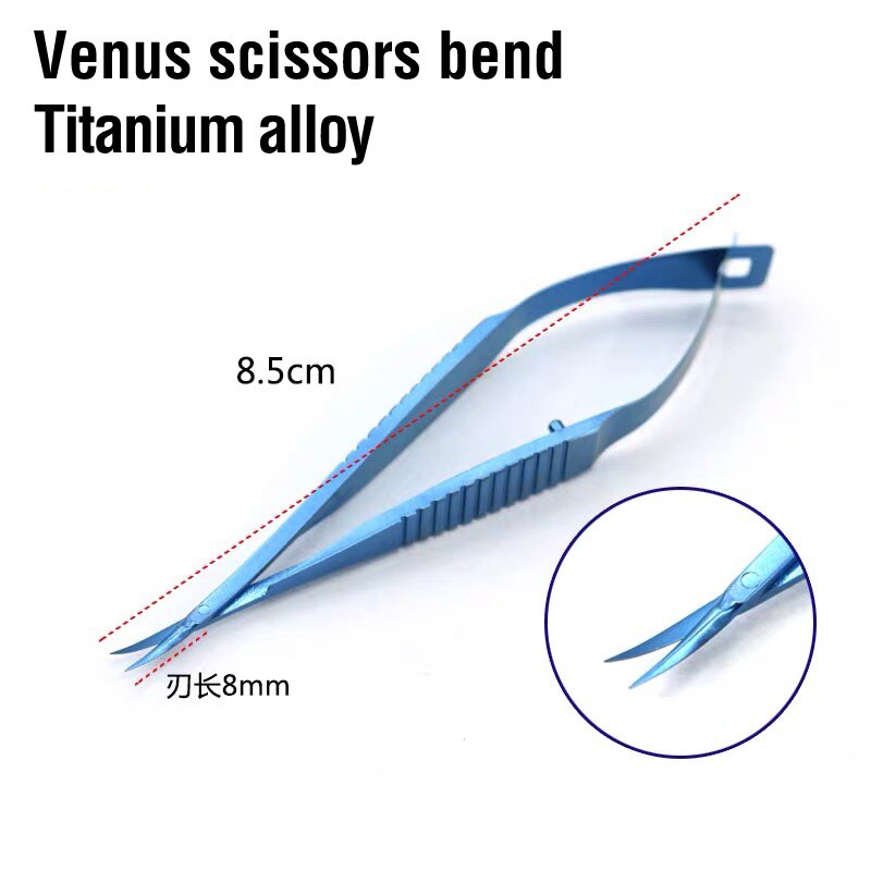 Chirurgische tool Venus schaar iris schaar medische Oogheelkundige Keratectomy Open Eye Microscissors Straight Tips Chirurgie Gereedschap: Venus Tita bend