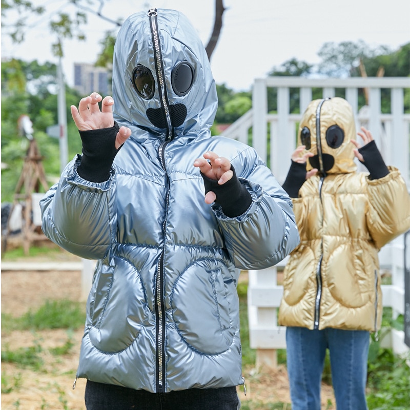 Børnejakke til drenge vinterjakker piger børnefrakke skinnende jakke vintertøj børn drengejakker varmt outwear 8/10/11 år