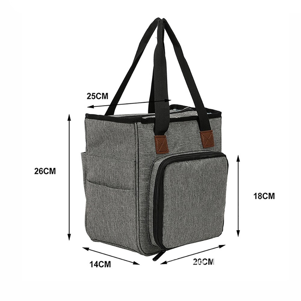Knitting Bag Portable Yarn Tote Storage Bag For Wool Crochet Hooks Knitting Needles Sewing Supplies Set DIY Household Organizer