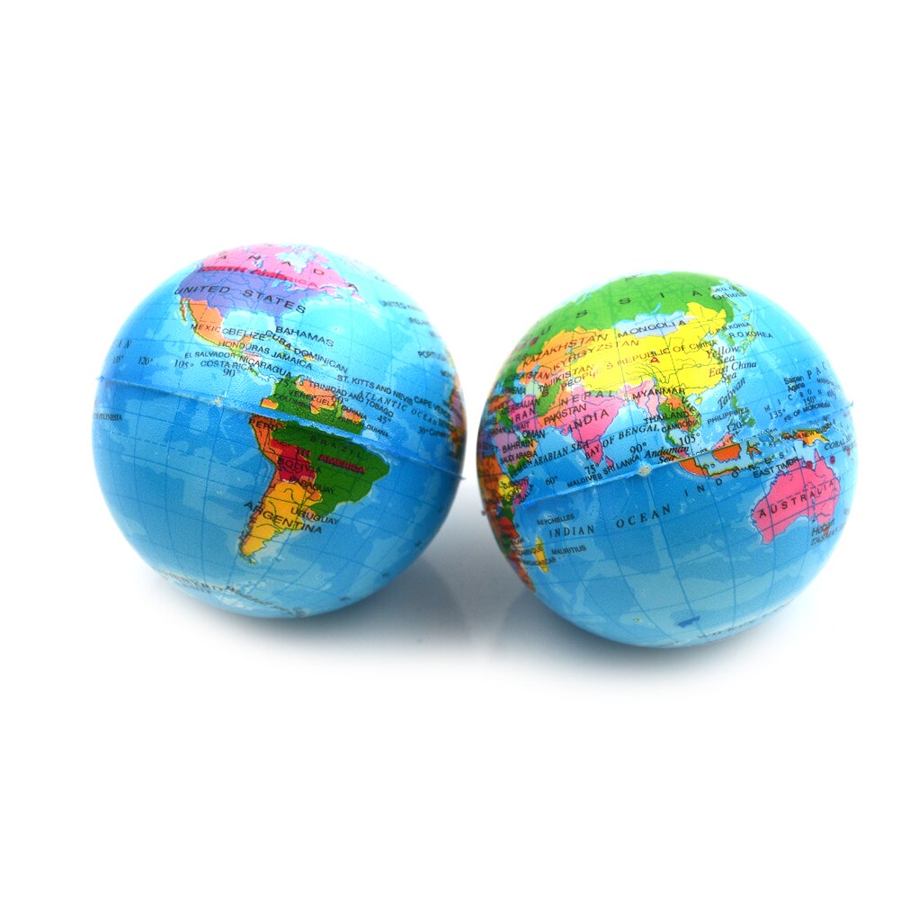 Di alta Qualità anti-fatica sollievo mondo carta geografica Schiuma Palla atlante Globo di Palma Sfera Estrusione Lentamente Aumento Pianeta Terra Sfera di Nuovo