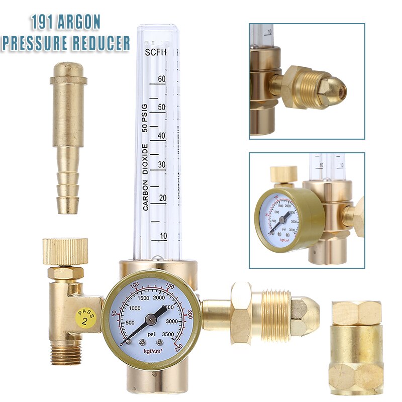Argon Regulator Argon CO2 Gas Pressure Regulator Gauge Mig Tig Lassen Gas Flowmeter Druk Flow Meter Regulators