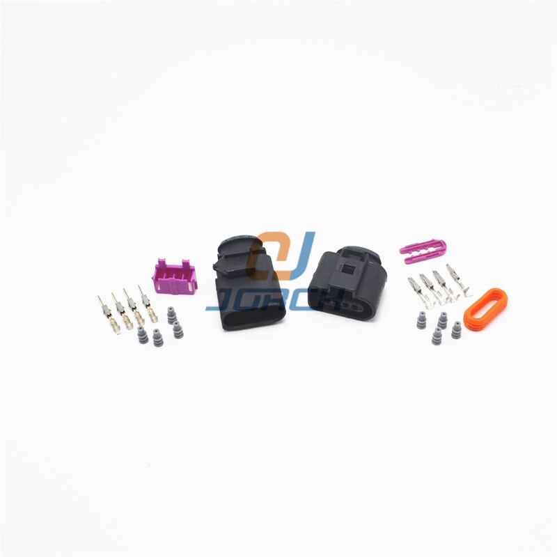1 set 4 Pin way 1.5mm Auto Temp sensor plug waterproof Electrical Wire connector for VW car truck 1J0973804 1J0973704: Male and Female