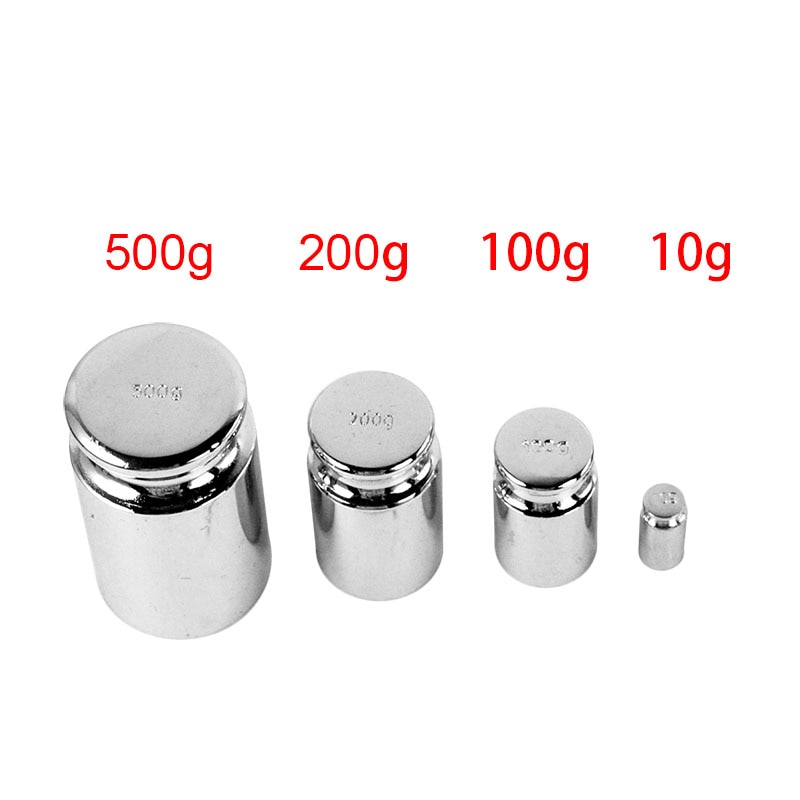 Chrome Gram Plating Calibration For Weigh Scale 200g 500g Weight Silver