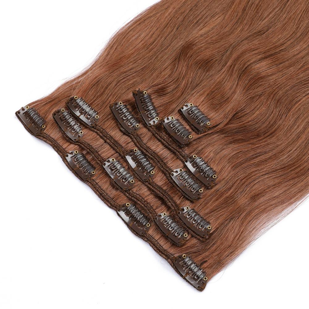 Värilliset synteettiset pitkät silkkiset suorat hiukset lämmönkestävät naiset  #30 väriä hiustenpidennykset sopiva setti hiuksiin 16 klipsillä