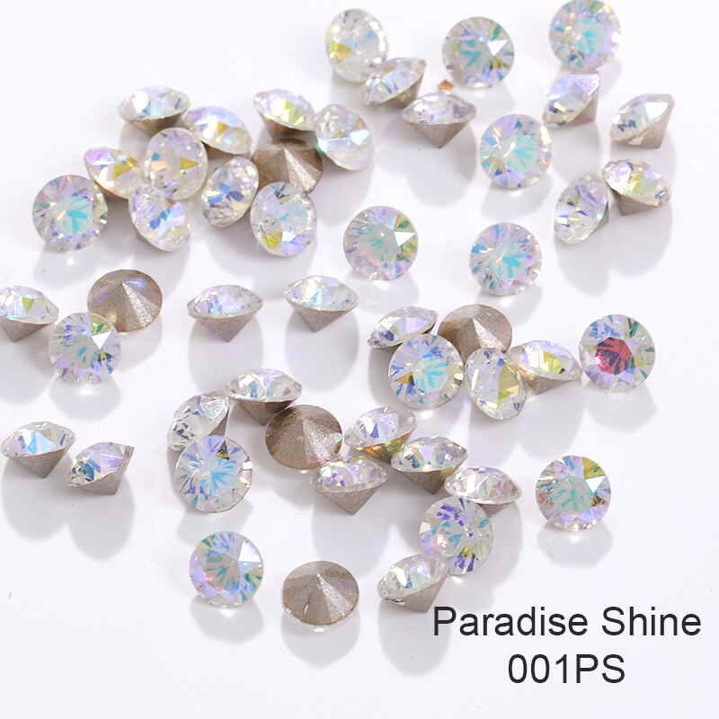 5Mm 50Pccs/Pack Jewerly Edelsteen 32 Snijden Gezichten Diamanten Ring Earring Crystal Xirius Steen K9 Kristallen Nail decoraties: Paradise shine