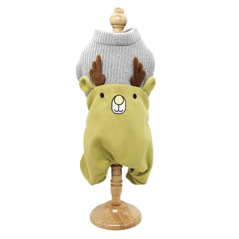 Multi-kleuren hondenjumpsuits voor herfst en winter, nieuwste warme hondenjassen, multi-kleuren kleding in maten s-xxl voor keeshonden.: Geel / Xl